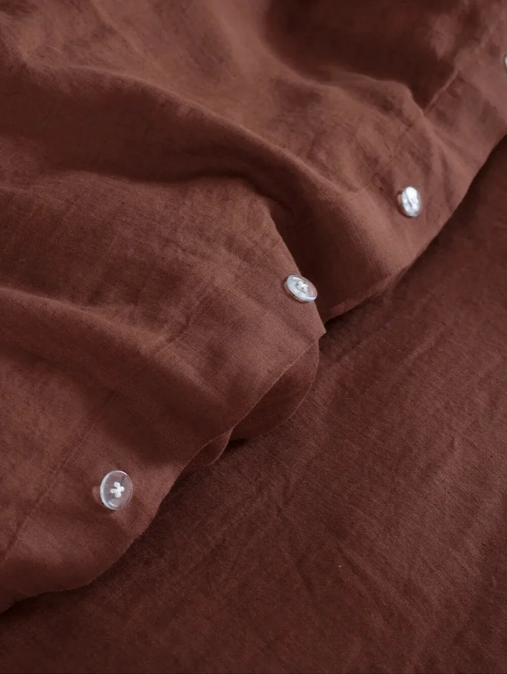 Quince European Linen Duvet Cover + Fitted Sheet Set - Bordeaux
